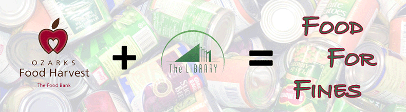 Library swaps “Food for Fines” for Ozarks Food Harvest