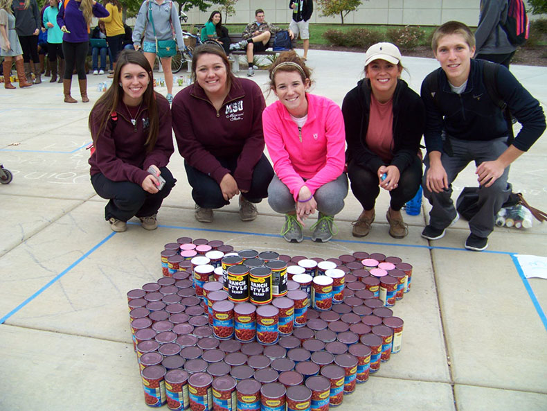 MSU Homecoming Week collecting food for The Food Bank
