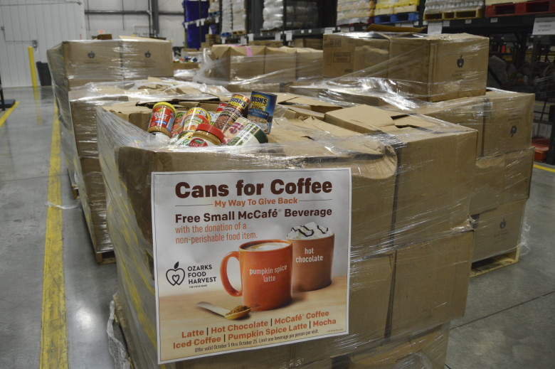 Cans for Coffee collects 20,000 pounds of food