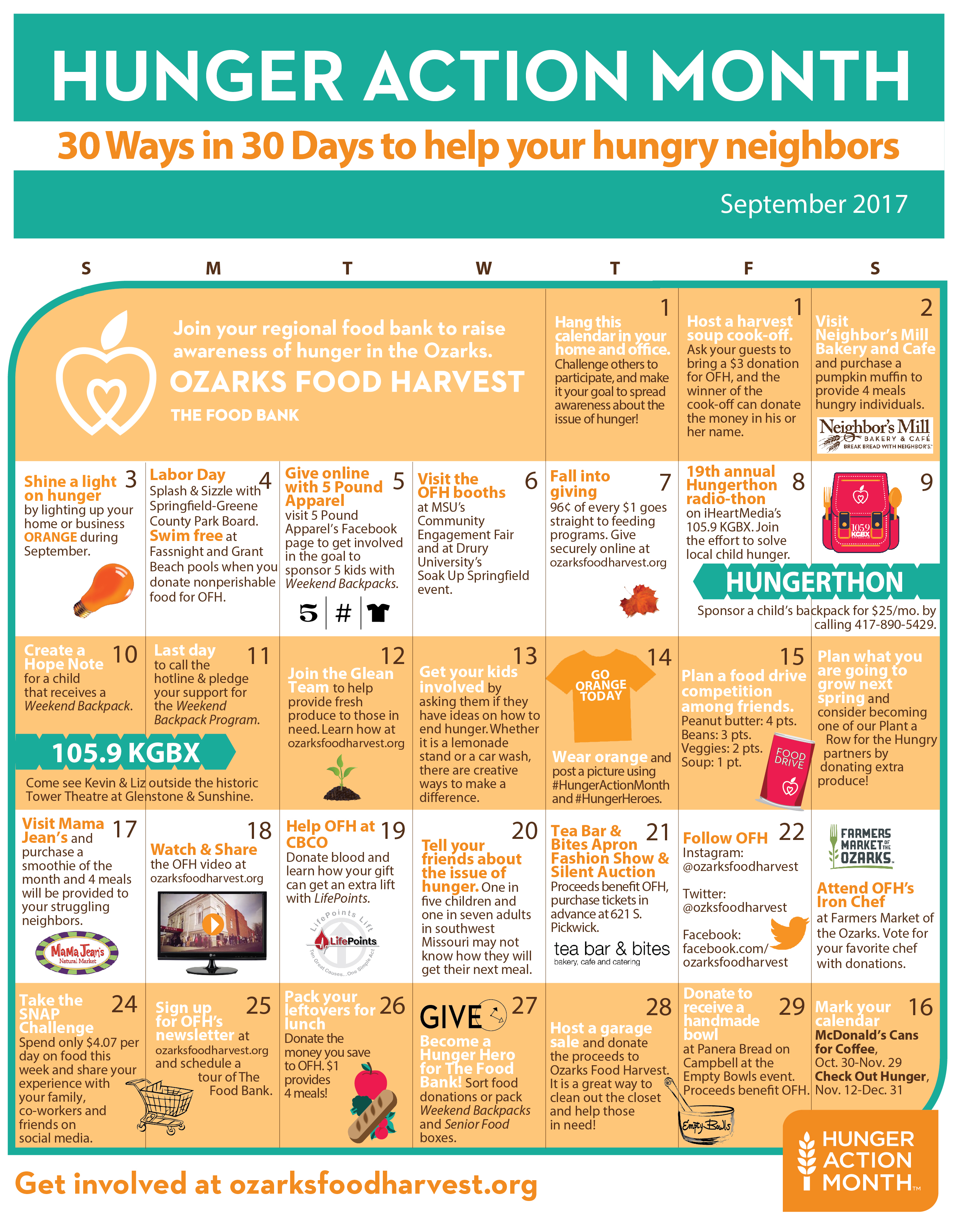 Hunger Action Month Calendar for web-01 - Ozarks Food Harvest
