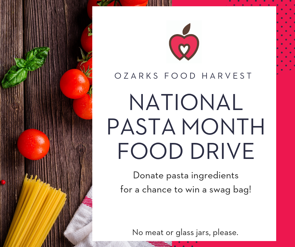 October National Pasta Month Food Drive