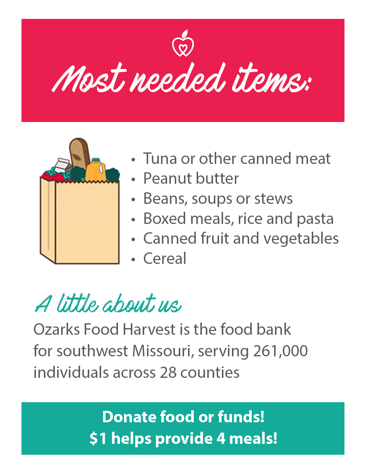Host a food and fund drive this winter