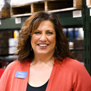 Penny Lacy who is on the board of The Food Bank.
