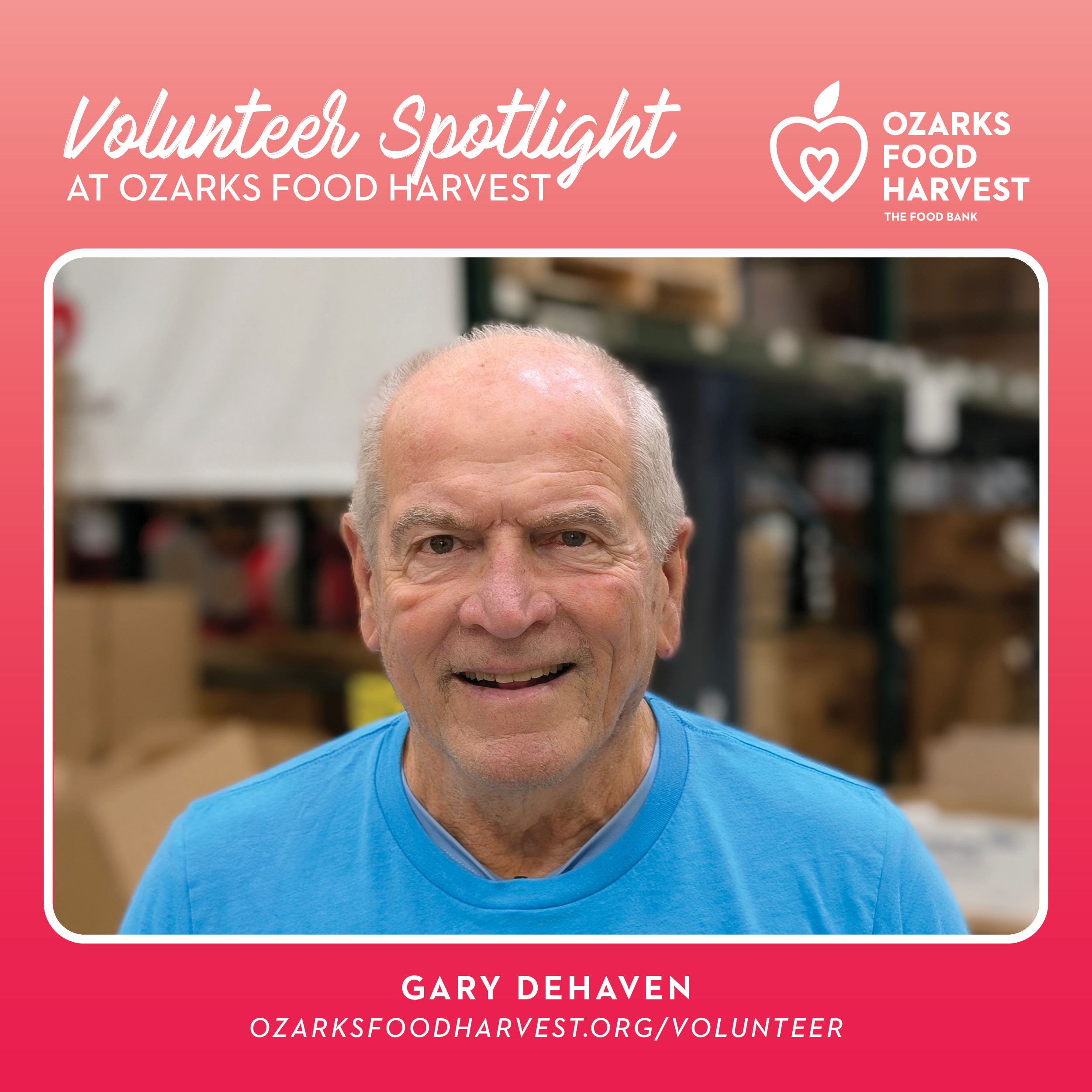 Ozarks Food Harvest volunteer celebrates making a difference for his community